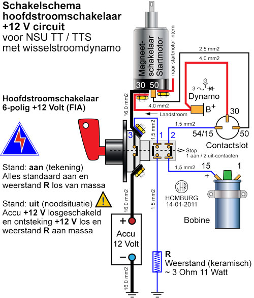 Technische website NSU motor - Hans Homburg - Battery Master Switch and Cut  Off Switch Ignition Switch Wiring Diagram Hans Homburg