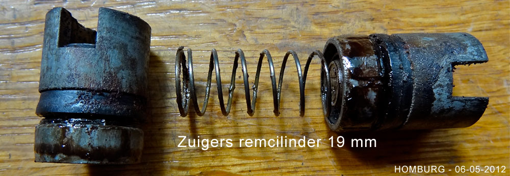 Zuigers remcilinder 19 mm